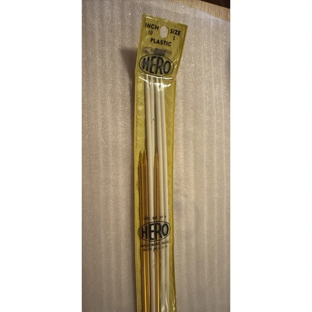 Vtg Scovill Hero Knitting Needles Size 5 10